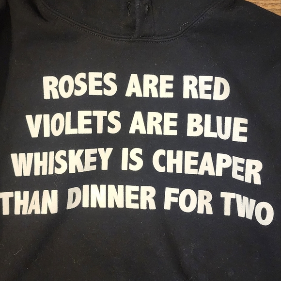 Black Pullover Hoodie with Quote - Picture 2 of 5